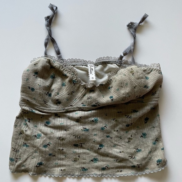 Pretties Venice Grey Floral Bralette Cami 2.0 - Picture 1 of 3